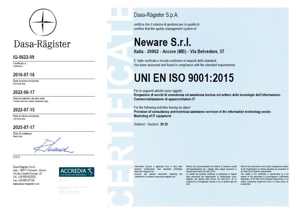 certificazione iso